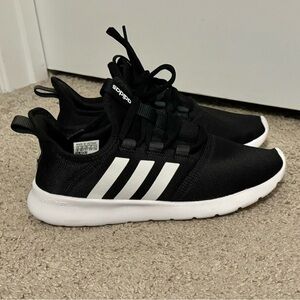 Great adidas size 6 black white Primegreen cloud foam lace up sneakers new